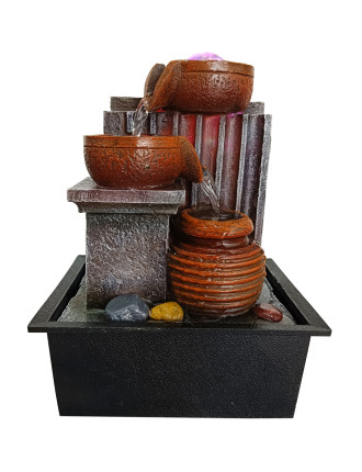 HOME USE διακοσμητικό συντριβάνι HUH-0168, φωτιζόμενο, 21x15.5x29cm HOME USE διακοσμητικό συντριβάνι HUH-0168, φωτιζόμενο, 21x15.5x29cm