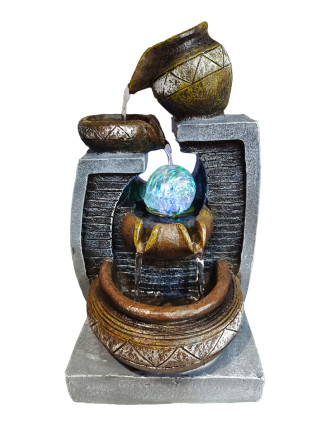 HOME USE διακοσμητικό συντριβάνι HUH-0170, φωτιζόμενο, 18x20x35cm HOME USE διακοσμητικό συντριβάνι HUH-0170, φωτιζόμενο, 18x20x35cm