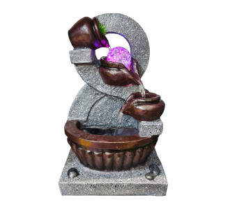 HOME USE διακοσμητικό συντριβάνι HUH-0172, φωτιζόμενο, 18x20x35cm