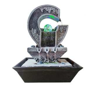 HOME USE διακοσμητικό συντριβάνι HUH-0174, φωτιζόμενο, 30x23x40cm