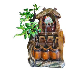 HOME USE διακοσμητικό συντριβάνι HUH-0175, φωτιζόμενο, 28x18x40cm