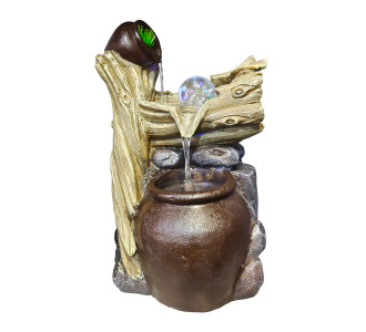 HOME USE διακοσμητικό συντριβάνι HUH-0176, φωτιζόμενο, 18x20x35cm