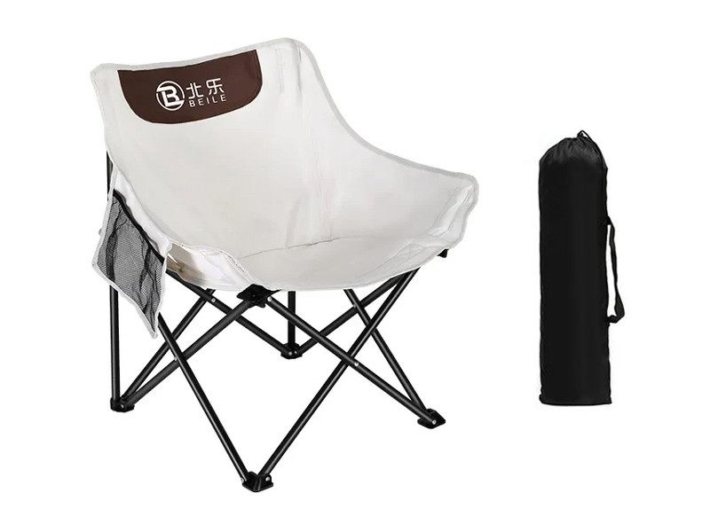 BEILE πτυσσόμενη καρέκλα HUH-0187 με τσάντα μεταφοράς, 60x50x65cm, λευκή