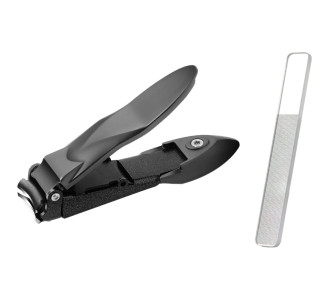 HOME USE σετ νυχοκόπτης & λίμα HUH-0189 με δοχείο συλλογής νυχιών, γκρι