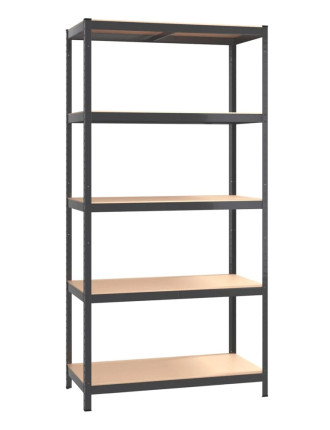 HOME USE μεταλλική ραφιέρα HUH-0199 με 5 ράφια, 90x40x180cm, μαύρη HOME USE μεταλλική ραφιέρα HUH-0199 με 5 ράφια, 90x40x180cm, μαύρη