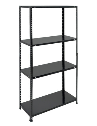 HOME USE μεταλλική ραφιέρα HUH-0200 με 4 ράφια, 75x30x150cm, μαύρη HOME USE μεταλλική ραφιέρα HUH-0200 με 4 ράφια, 75x30x150cm, μαύρη