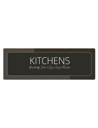 HOME USE πατάκι κουζίνας HUH-0216, αντιολισθητικό, υφασμάτινο, 120x40cm, 3.5mm πάχος, καφέ