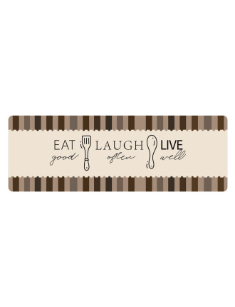 HOME USE πατάκι κουζίνας HUH-0219, αντιολισθητικό, 150x50cm, 3.5mm πάχος, καφέ