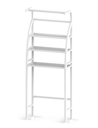 HOME USE ραφιέρα μπάνιου HUH-0222 με 3 ράφια, μεταλλική, 65x25x175cm, λευκή HOME USE ραφιέρα μπάνιου HUH-0222 με 3 ράφια, μεταλλική, 65x25x175cm, λευκή