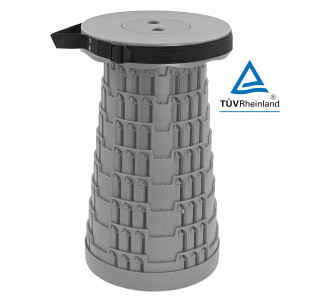 POWERTECH πτυσσόμενο καρεκλάκι HUH-0231, αντοχή έως 250kg, 25.5x45cm, γκρι