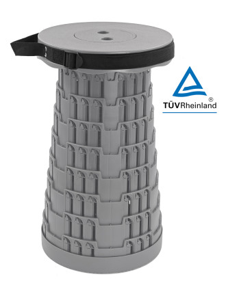 POWERTECH πτυσσόμενο καρεκλάκι HUH-0231, αντοχή έως 250kg, 25.5x45cm, γκρι POWERTECH πτυσσόμενο καρεκλάκι HUH-0231, αντοχή έως 250kg, 25.5x45cm, γκρι