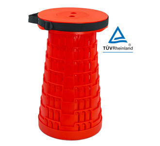 POWERTECH πτυσσόμενο καρεκλάκι HUH-0233, αντοχή έως 250kg, 25.5x45cm, κόκκινο