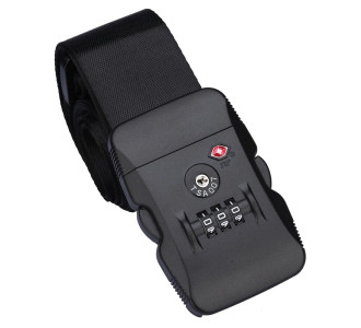 HOME USE ιμάντας βαλίτσας HUH-0245 με λουκέτο συνδυασμού TSA, ρυθμιζόμενος, 2m, μαύρος HOME USE ιμάντας βαλίτσας HUH-0245 με λουκέτο συνδυασμού TSA, ρυθμιζόμενος, 2m, μαύρος