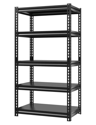 HOME USE μεταλλική ραφιέρα HUH-0248 με 5 ράφια, 90x40x183cm, μαύρη