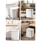 HOME USE κάδος απορριμμάτων HUH-0253 με φωτοκύτταρο, 13lt, λευκός