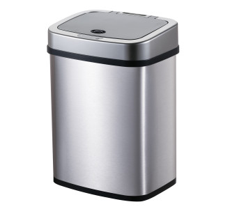 HOME USE κάδος απορριμμάτων HUH-0256 με φωτοκύτταρο, ανοξείδωτο ατσάλι, 15lt, ασημί HOME USE κάδος απορριμμάτων HUH-0256 με φωτοκύτταρο, ανοξείδωτο ατσάλι, 15lt, ασημί