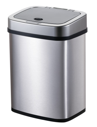 HOME USE κάδος απορριμμάτων HUH-0256 με φωτοκύτταρο, ανοξείδωτο ατσάλι, 15lt, ασημί HOME USE κάδος απορριμμάτων HUH-0256 με φωτοκύτταρο, ανοξείδωτο ατσάλι, 15lt, ασημί