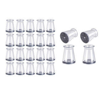 HOME USE προστατευτικές τάπες επίπλων HUH-0258, 16-23mm, διάφανες, 24τμχ