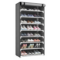 HOME USE υφασμάτινη παπουτσοθήκη HUH-0266 με 8 ράφια, 60x30x122cm, γκρι HOME USE υφασμάτινη παπουτσοθήκη HUH-0266 με 8 ράφια, 60x30x122cm, γκρι