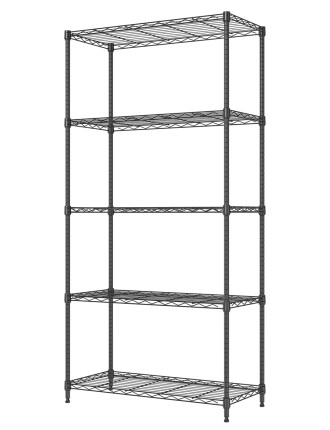 HOME USE μεταλλική ραφιέρα HUH-0270 με 5 ράφια, 90x35x175cm, μαύρη HOME USE μεταλλική ραφιέρα HUH-0270 με 5 ράφια, 90x35x175cm, μαύρη