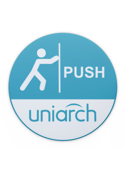 UNIARCH αυτοκόλλητο Push HW200222, Φ 12cm