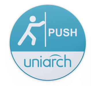 UNIARCH αυτοκόλλητο Push HW200222, Φ 12cm