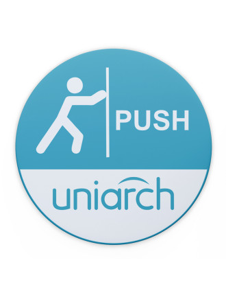 UNIARCH αυτοκόλλητο Push HW200222, Φ 12cm