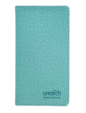 UNIARCH σημειωματάριο HW230211 με σελιδοδείκτη, πετρόλ