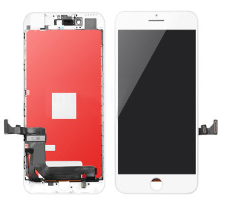 TW INCELL LCD για iPhone 8 Plus, camera-sensor ring, earmesh, λευκή