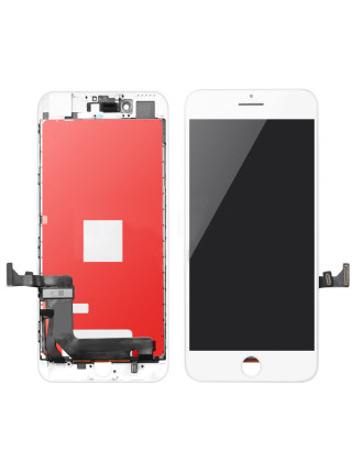 TW INCELL LCD για iPhone 8 Plus, camera-sensor ring, earmesh, λευκή