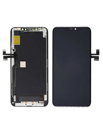TW INCELL LCD για iPhone 11 Pro Max, camera-sensor ring, earmesh, μαύρη