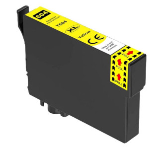 Συμβατό Inkjet για Epson, T604XL, 12ml, κίτρινο