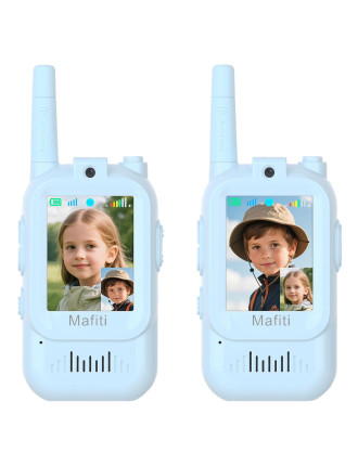 MAFITI παιδικά walkie talkie JK200 με οθόνη & κάμερα, 3+ ετών, επαναφορτιζόμενα, μπλε, 2τμχ MAFITI παιδικά walkie talkie JK200 με οθόνη & κάμερα, 3+ ετών, επαναφορτιζόμενα, μπλε, 2τμχ