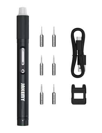 JAKEMY ηλεκτρικό κατσαβίδι JM-Y05 με LED φακό, 3 λειτουργίες, 6 μύτες JAKEMY ηλεκτρικό κατσαβίδι JM-Y05 με LED φακό, 3 λειτουργίες, 6 μύτες