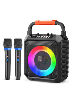 JYX φορητό ηχείο T17-T με 2x μικρόφωνα, 15W, 3000mah, LED, μαύρο