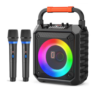 JYX φορητό ηχείο T17-T με 2x μικρόφωνα, 15W, 3000mah, LED, μαύρο