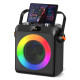 JYX φορητό ηχείο T19-T με 2x μικρόφωνα, 18W, 3000mah, LED, μαύρο