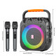 JYX φορητό ηχείο T26-T με 2x μικρόφωνα, 20W, 4000mah, LED, μαύρο