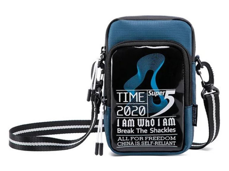 SUPER FIVE τσάντα ώμου K00110-BL, μπλε