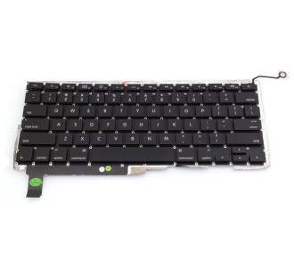 Πληκτρολόγιο για Macbook Pro Unibody A1286/2008/MB470/MB471, US, μαύρο