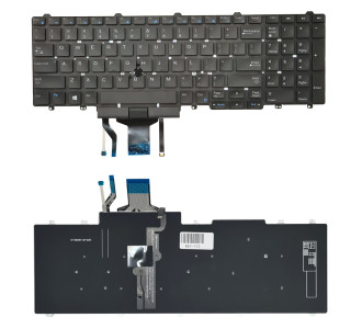 Πληκτρολόγιο για Dell Latitude 5580/E5550 KEY-112 με trackpoint, μαύρο