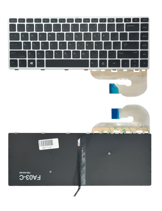 Πληκτρολόγιο για HP EliteBook 840 G5 KEY-114 με backlight, ασημί Πληκτρολόγιο για HP EliteBook 840 G5 KEY-114 με backlight, ασημί