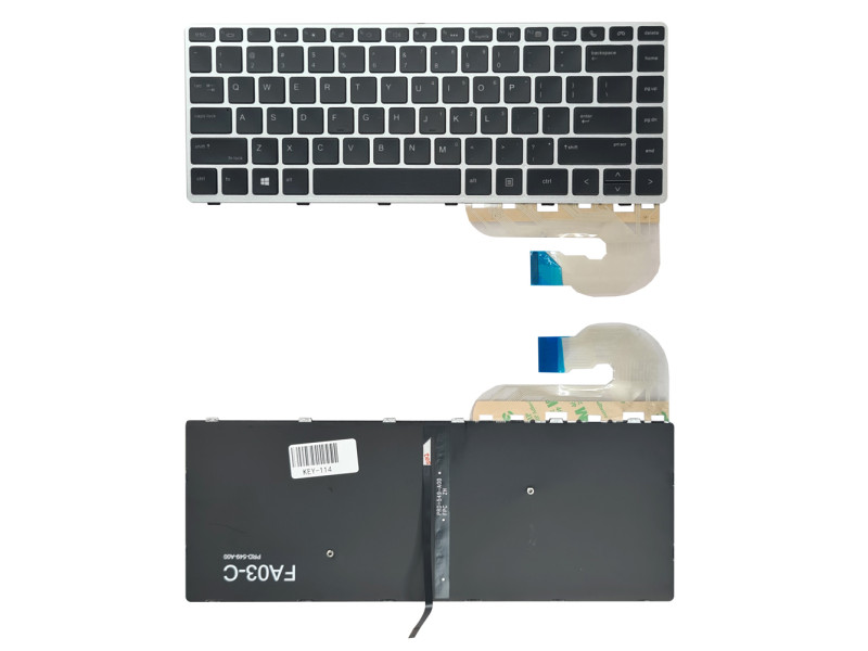 Πληκτρολόγιο για HP EliteBook 840 G5 KEY-114 με backlight, ασημί