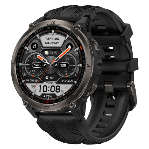 KOSPET smartwatch ORB 2, heart rate, 1.43" AMOLED, GPS, 5 ATM & IP69, με φακό, μαύρο