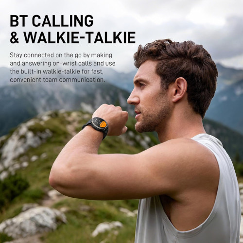 KOSPET smartwatch ORB 2, heart rate, 1.43" AMOLED, GPS, 5 ATM & IP69, με φακό, μαύρο