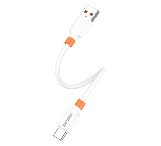 KAKUSIGA καλώδιο USB-C σε USB KSC-1024, σιλικόνης, 5A, 480Mbps, 0.25m, λευκό