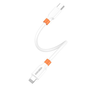 KAKUSIGA καλώδιο Lightning σε USB-C KSC-1024, σιλικόνης, 30W, 480Mbps, 0.25m, λευκό