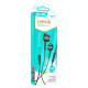 KAKUSIGA earphones με μικρόφωνο KSC-1301, 3.5mm σύνδεση, 14mm, 1.1m, μαύρα
