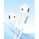 KAKUSIGA earphones με μικρόφωνο KSC-1301, 3.5mm σύνδεση, 14mm, 1.1m, λευκά