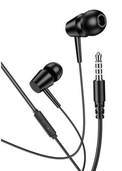 KAKUSIGA earphones με μικρόφωνο KSC-1303, 3.5mm σύνδεση, 10mm, 1.1m, μαύρα